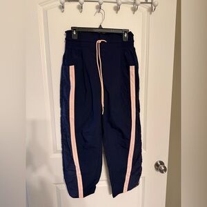 NWT Free People Movement Dark Navy Peach Trim Athletic Pants Size Small